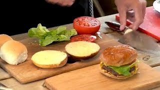 How To Make Burgers On A Weber Q1200 BBQ Grill [upl. by Meghan]