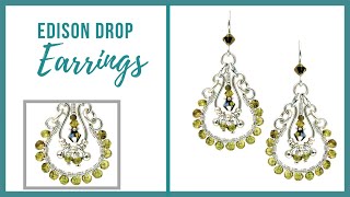 Edison Drop Earrings  Beaducationcom [upl. by Nnaul]