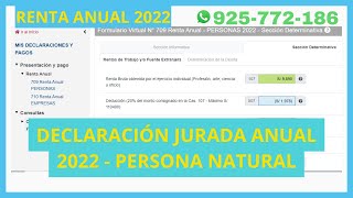 Declaración Anual 2022 Renta de Cuarta Categoría y Quinta Categoría SUNAT 2023 [upl. by Aisatsan]