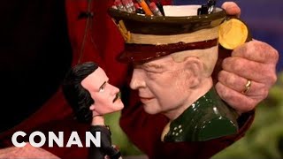 Scraps Poe Bobblehead Vs Eisenhower Mug  CONAN on TBS [upl. by Assirralc]