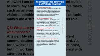 Receptionist Interview Questions and Answers [upl. by Llennaj]