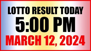 Lotto Result Today 5pm March 12 2024 Swertres Ez2 Pcso [upl. by Alan]