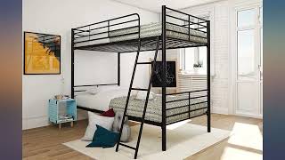 Mainstay Twin Over Twin Convertible Bunk Bed Black review [upl. by Heda]