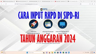 Cara Input RKPD SIPD RI [upl. by Lyrrad]