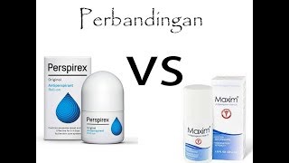 Perbandingan Antiperspirant Deodorant Roll On Maxim vs Perspirex [upl. by Sibyls609]