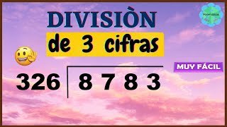 DIVISIÓN DE 3 CIFRAS AFUERA divisor CON RESTAS 😍Muy fàcil [upl. by Jelks]