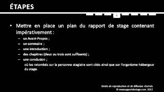 Comment Réussir son Rapport de Stage [upl. by Fogg]