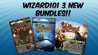 Wizard101 3 New Bundles  Olympian Atlantean Winterbane Gauntlet [upl. by Yaluz77]