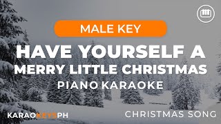 Have Yourself A Merry Little Christmas Male Key  Piano Karaoke [upl. by Feinleib]