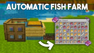 Best EASY AFK Fish Farm Minecraft 121 Minecraft Bedrock [upl. by Yahsel74]