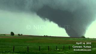 April 14 2012 Tipton EF1 Geneseo  Kanopolis EF4 and Hesston Kansas Tornadoes [upl. by Jami]