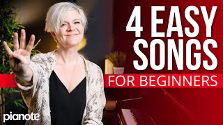 Easiest 4 Piano Songs For Beginners 🎹⚡️ Piano Lesson [upl. by Ariaz]