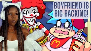 Boyfriend Is Big Backing  GameToons Boyfriend vs McDonalds Friday Night Funkin Logic Reaction [upl. by Parhe]