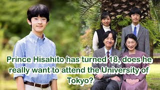 Prince Hisahito has turned 18 does he really want to attend the University of Tokyo [upl. by Audette590]