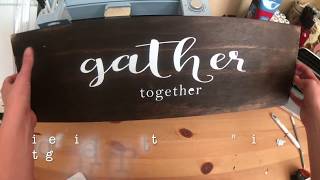 DIY Painted Wood Sign Using a Vinyl Stencil and Your Cricut [upl. by Naryb]