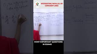 Interecting Parallel or Coincident Lines  Maths Easiest Trick 😮🔥 shorts maths youtubeshorts [upl. by Siuqcram]