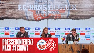 12 Spieltag  Pressekonferenz nach FC Hansa Rostock  FCHRWE immeRWEiter nurderrwe [upl. by Ailegnave137]