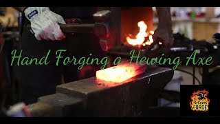 Forging a Hewing Axe By Hand  Part 1 [upl. by Yrred]