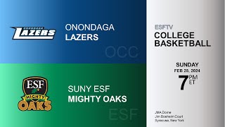 ESFTV College Basketball  Onondaga Community College at SUNY ESF [upl. by Davine843]