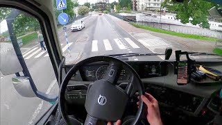 POV Truck Driving through Norrtälje  Volvo FH 540 [upl. by Aldercy952]