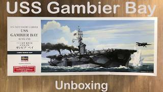 Unboxing the USS Gambier Bay scale model by Hasegawa in 1350 [upl. by Sergias]