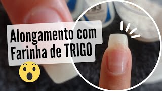 ALONGAMENTO DE UNHA CASEIRO COM TRIGO E COLA  MUITO FÁCIL [upl. by Esinrahs]