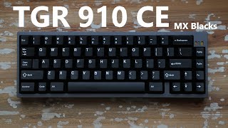 TGR 910 CE Typing Sounds  MX Blacks on Half Aluminum Plate [upl. by Ellasal]