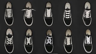 10 NEW WAYS HOW TO LACE YOUR VANS OLD SKOOL  SHOE LACING [upl. by Elleret35]