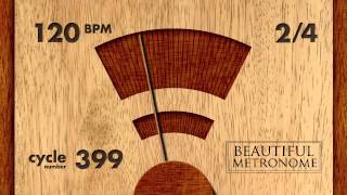 120 BPM 24 Wood Metronome HD [upl. by Wandie]