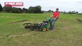 Trencher For Hire Warragul PH 0356 235005 Red Roo HT912 Trencher [upl. by Harlow920]