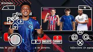 eFootball PES 2025 PPSSPP Update Final Transfer New Face amp Kits Club Team Camera Ps5 Best Graphics [upl. by Ynafetse971]