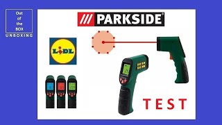 Parkside Infrared Thermometer PTIA 1 REVIEW TEST Lidl 9V 50C 380C 1mW 650nm [upl. by Constantia]