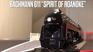 Bachmann HO Scale NampW J Class 611 quotSpirit of Roanokequot DCC Sound Value Model Overview and Running [upl. by Leunad]