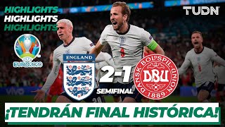 Highlights  Inglaterra 21 Dinamarca  UEFA Euro 2020  Semifinal  TUDN [upl. by Margie811]