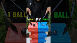 Wow Experiment 1 Ball VS 2 Balls  The Iron Ball Challenge  Who Won experiment diy asmr [upl. by Nudnarb]