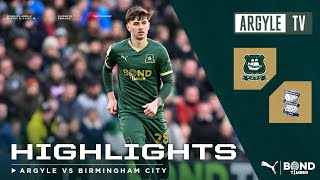 Plymouth Argyle v Birmingham City highlights [upl. by Ydnak258]