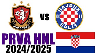 Hajduk Split vs HNK Gorica Naglasci amp Golovi  Prva HNL 202425 [upl. by Nylegna]