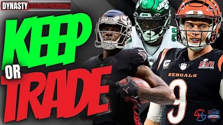 2024 Fantasy Football  KEEP or TRADE  DYNASTY Buy Low Sell High [upl. by Nannette812]