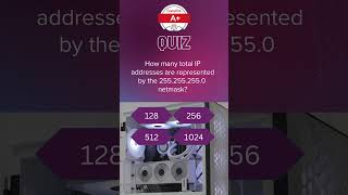 Quiz How many IP address in netmask 2552552550 networking comptia ccna [upl. by Ayerim884]