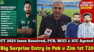 Big Surprise Entry in Pak v Zim 1st T20  CT 2025 Issue Resolved PCB BCCI amp ICC Agreed [upl. by Ablem]