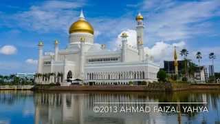 Time lapse of Masjid Sultan Omar Ali Saifuddin Brunei [upl. by Afatsuom337]