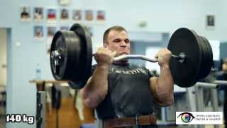 Denis Cyplenkov Biceps curls 140 kg x 5 [upl. by Nilre]