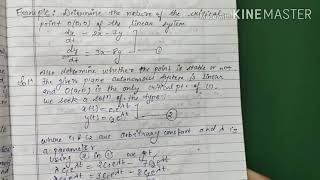 Notes of autonomous system and phase plane ordinary differential equation unit3 [upl. by Tolecnal]