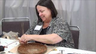 Melanie Walter pine needle basketry demo [upl. by Juley]