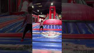 Bouncing castle ninja funny fun funnyvideo baby love [upl. by Farris]