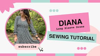 Sew the Diana Long Sleeve Tiered Dress It is a Quick and Easy Sewing Project [upl. by Anibur873]