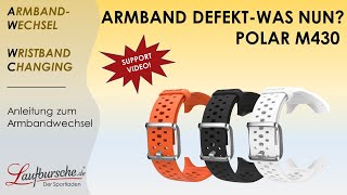 POLAR M430 Armbandwechsel Wristband Changing DeutschGerman [upl. by Anilag]