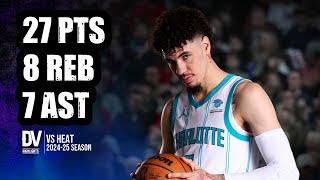 LaMelo Ball vs Heat 27 pts 8 reb 7 ast  Oct 26 2024  Regular Season [upl. by Nawuq]