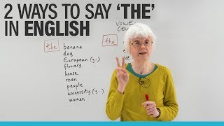 Learn English The 2 ways to pronounce THE [upl. by Otis]