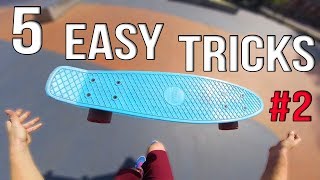 5 Easy Beginner Penny Board Tricks 2 [upl. by Aidne]